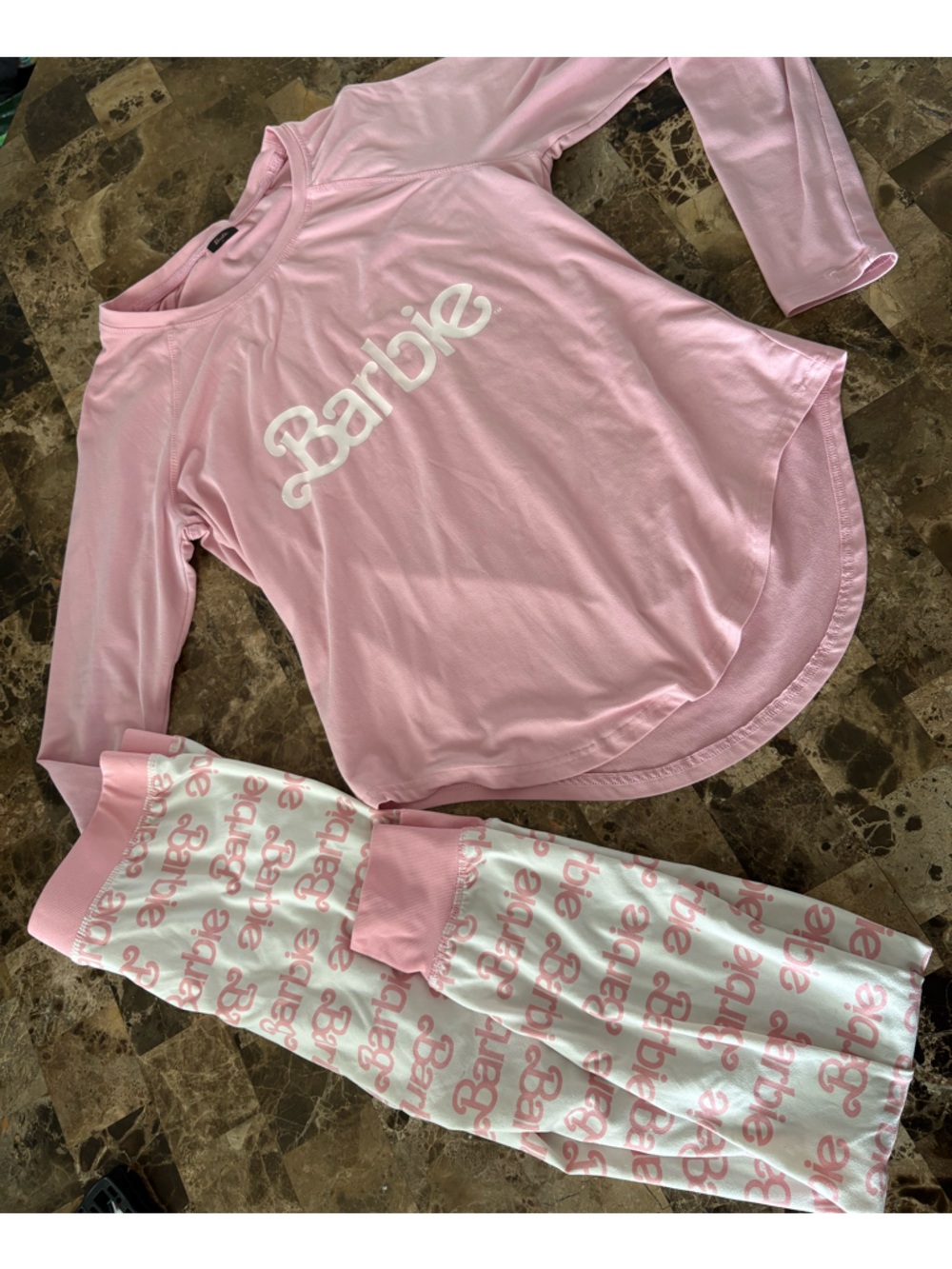 Barbie Pink matching set Pajama Top with Logo Barbie size medium